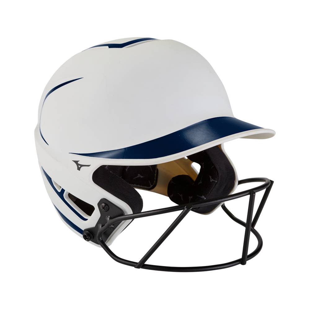 Mizuno F6 Fastpitch Softball Batting Női Sisak Fehér/Sötétkék XKA698573